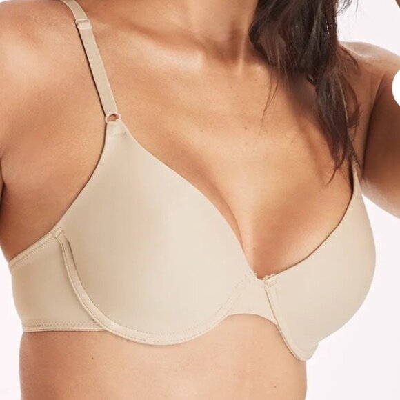 Maidenform Womens Beige Underwire Bra 34C Nylon & Elastane Made In Vietnam - Picture 2 of 6